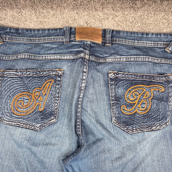 Vintage Apple Bottoms Jeans Womens 21 22 Embroidered Back Pocket Y2K Bootcut - Picture 11 of 16